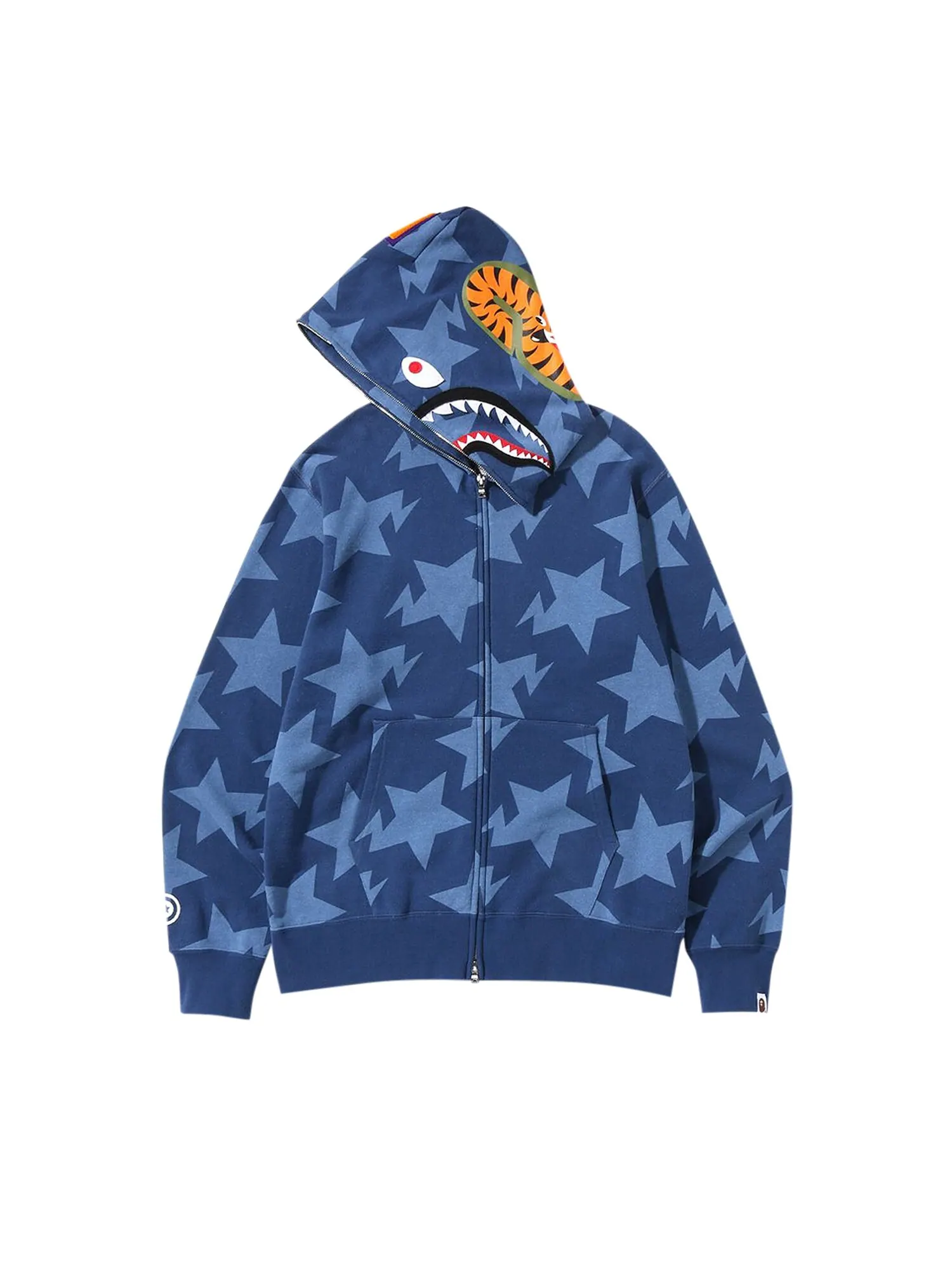 Толстовка на молнии с узором Shark BAPE Sta — изображение 2 из 2, индиго