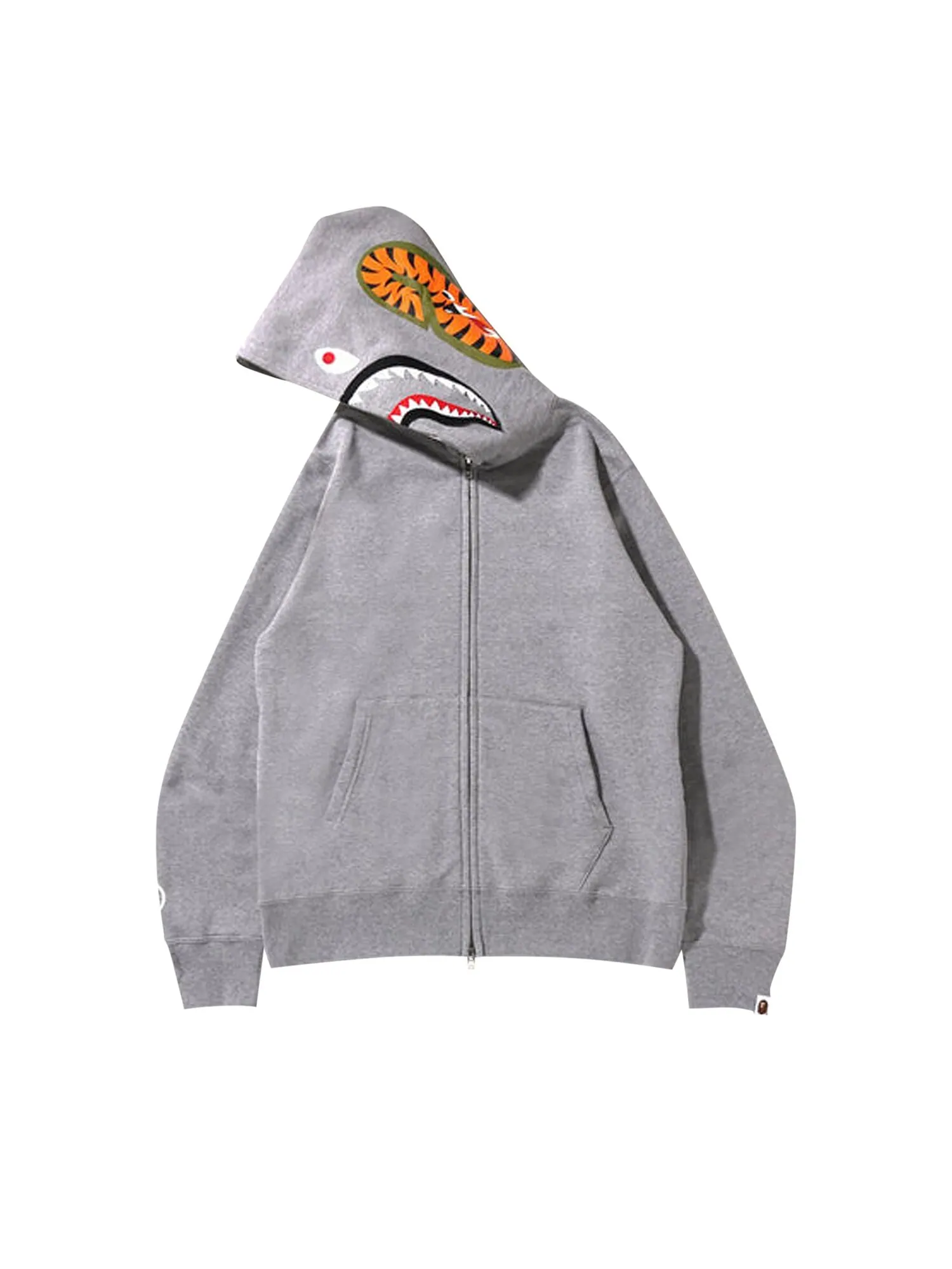 BAPE Shark Толстовка на молнии во всю длину — изображение 1 из 1, серый