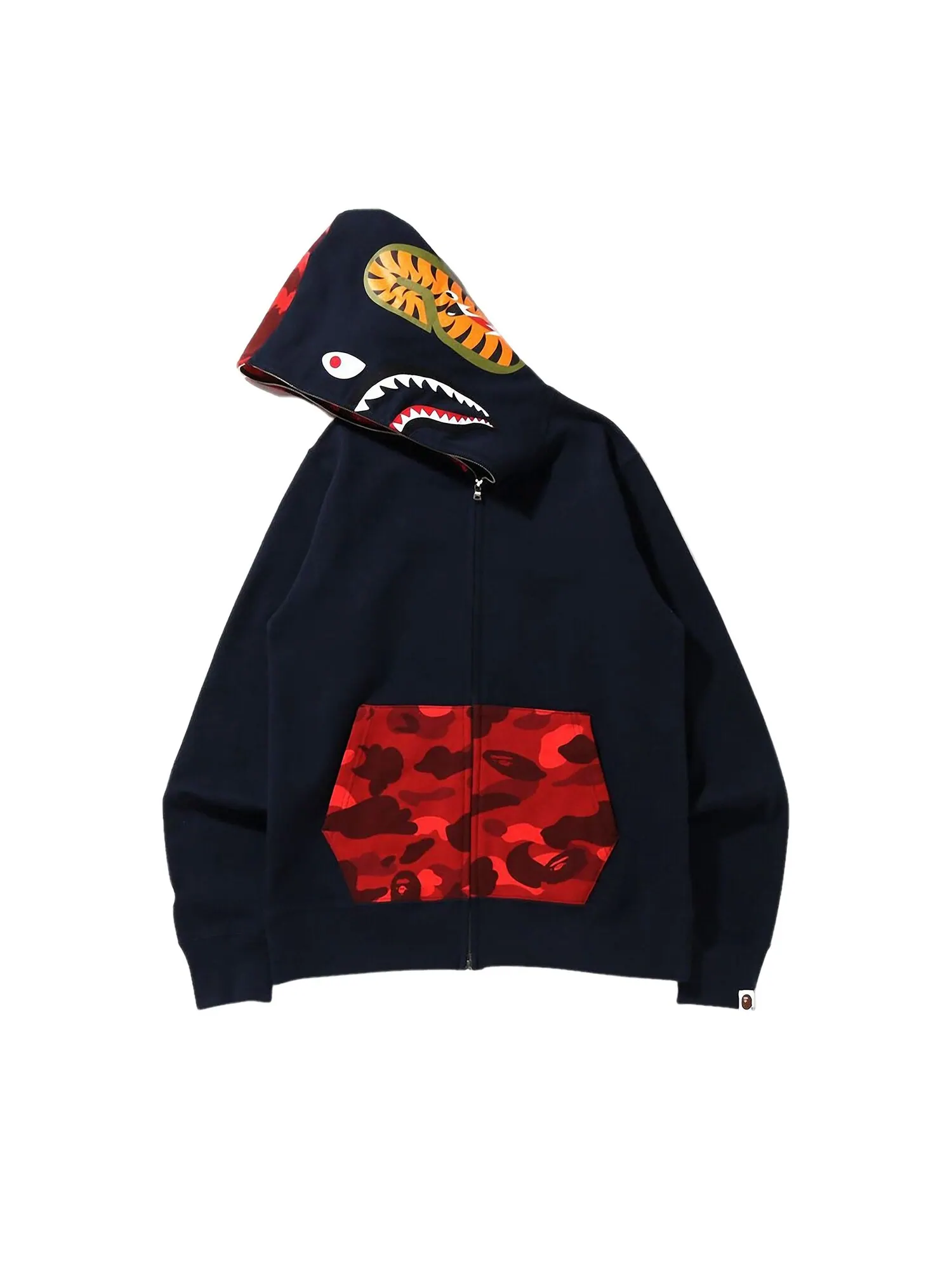 BAPE Color Camo Shark Толстовка на молнии во всю длину — изображение 2 из 2, темно-синий