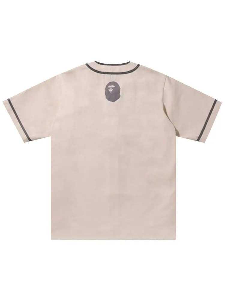 Рубашка BAPE Baseball Shirt 'Ivory' — изображение 2 из 2, белый