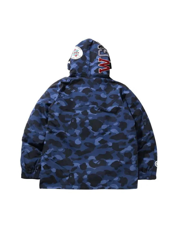 Куртка BAPE Color Camo Shark Snowboard Down Jacket — изображение 2 из 3, темно-синий