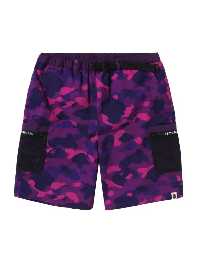 Шорты BAPE Color Camo Mesh Pocket Shorts — изображение 1 из 2, фиолетовый