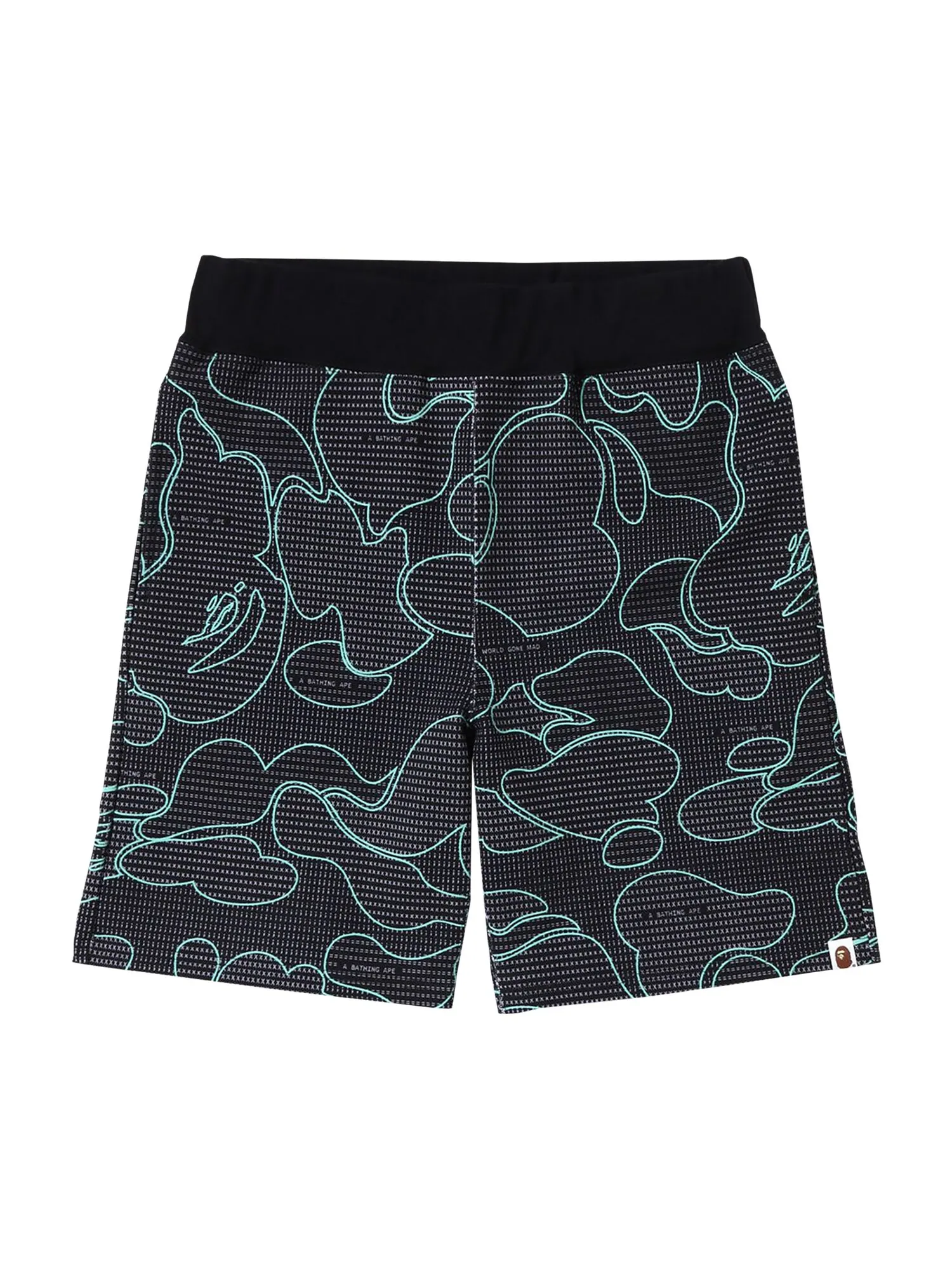 Спортивные шорты с камуфляжным принтом BAPE — изображение 1 из 2, черный