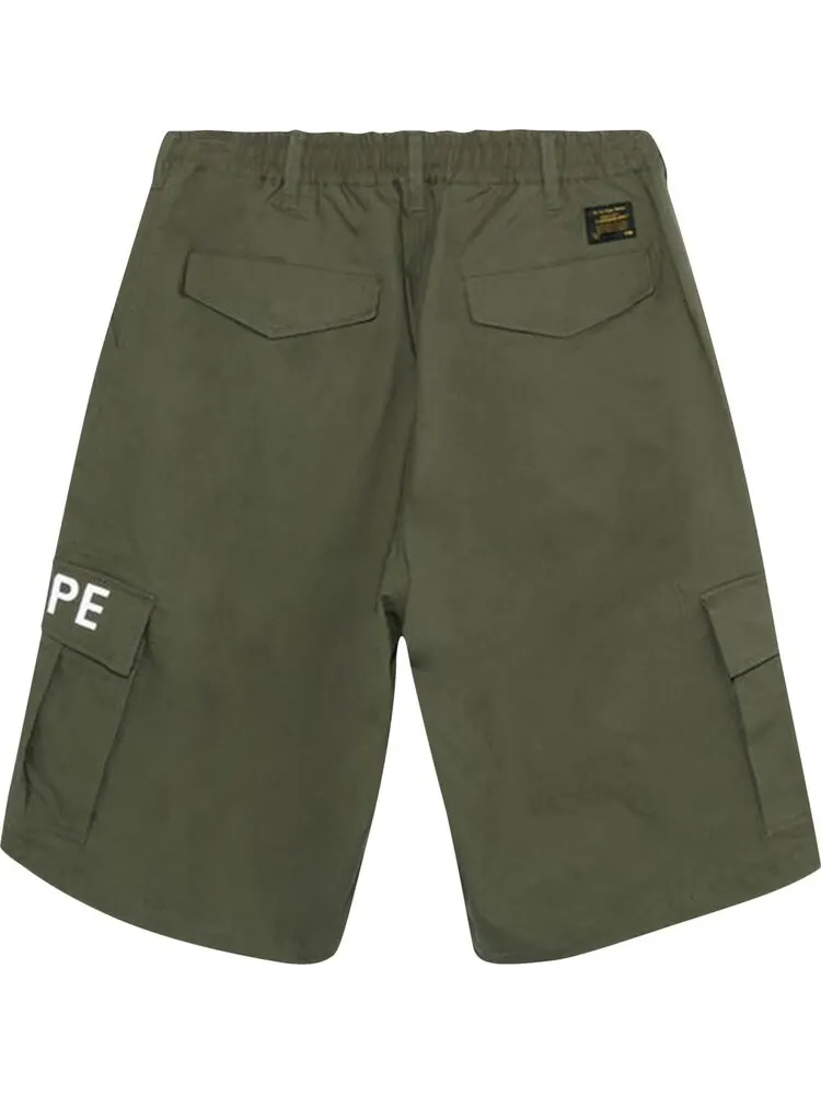 Шорты BAPE 6 Pocket Wide Fit Shorts 'Olive Drab' — изображение 2 из 2, зеленый