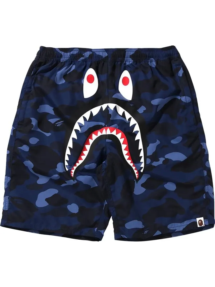 Шорты BAPE Color Camo Shark Beach Shorts 'Navy' — изображение 1 из 1, синий