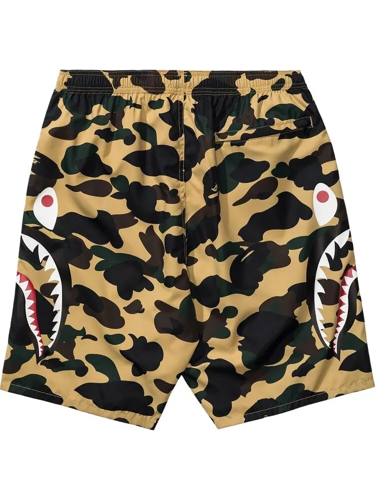 Шорты BAPE 1St Camo Side Shark Beach Shorts 'Yellow' — изображение 2 из 2, желтый