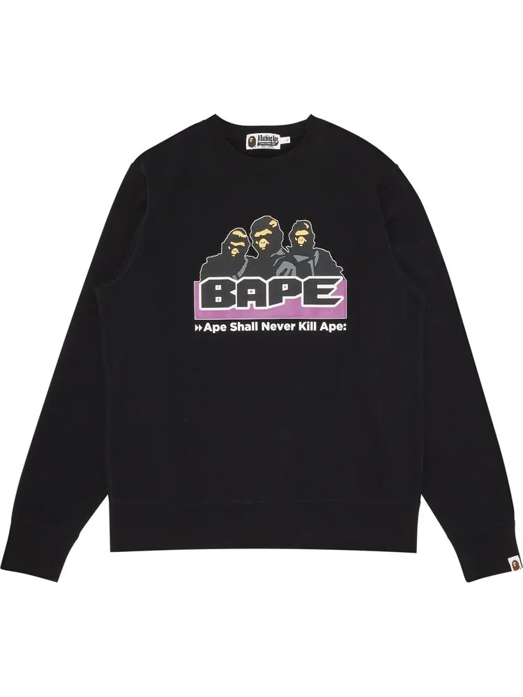 Толстовка GOAT Exclusive BAPE Archive Crewneck In Black — изображение 1 из 3, черный