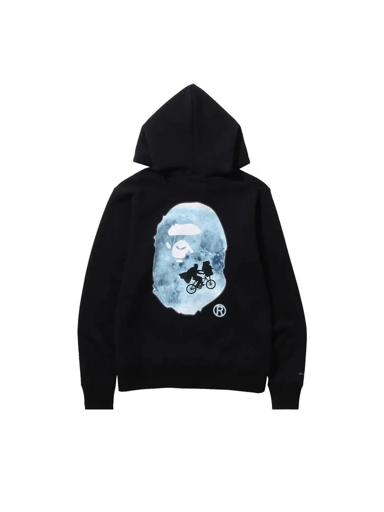 Худи BAPE x E.T. Ape Head Zip Hoodie — изображение 2 из 2, черный