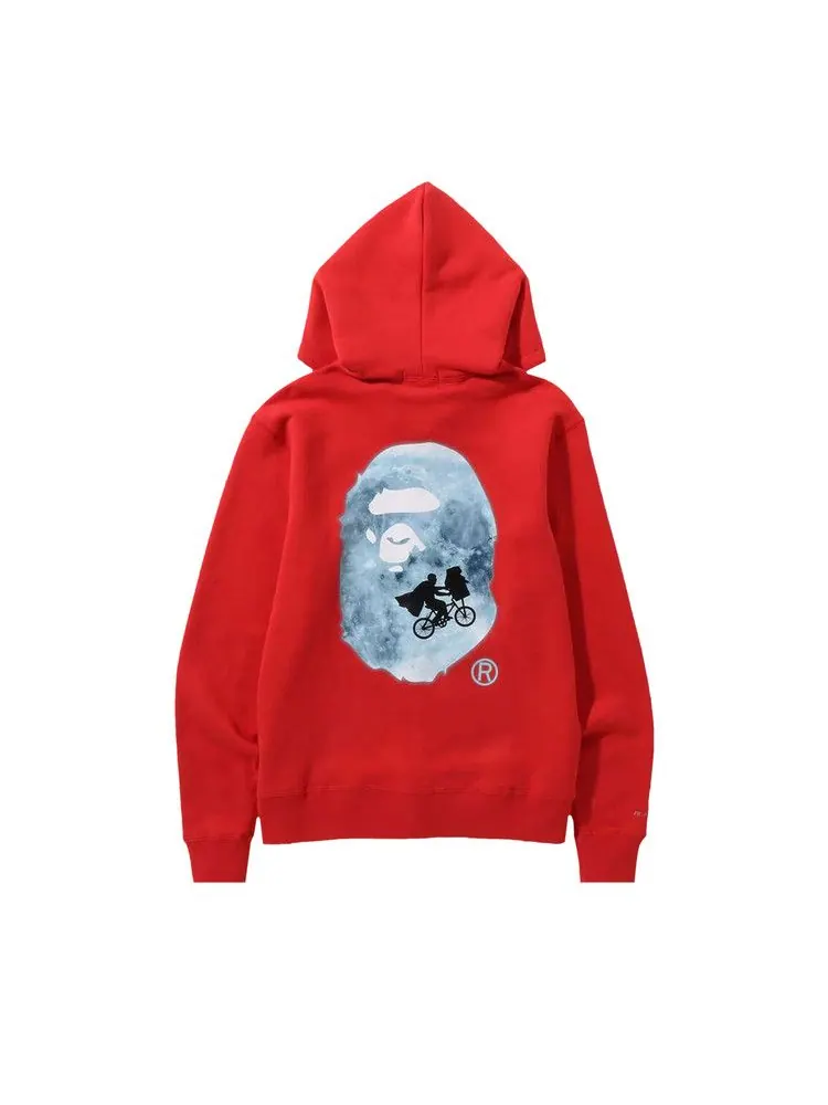 Худи BAPE x E.T. Ape Head Zip Hoodie — изображение 2 из 2, красный