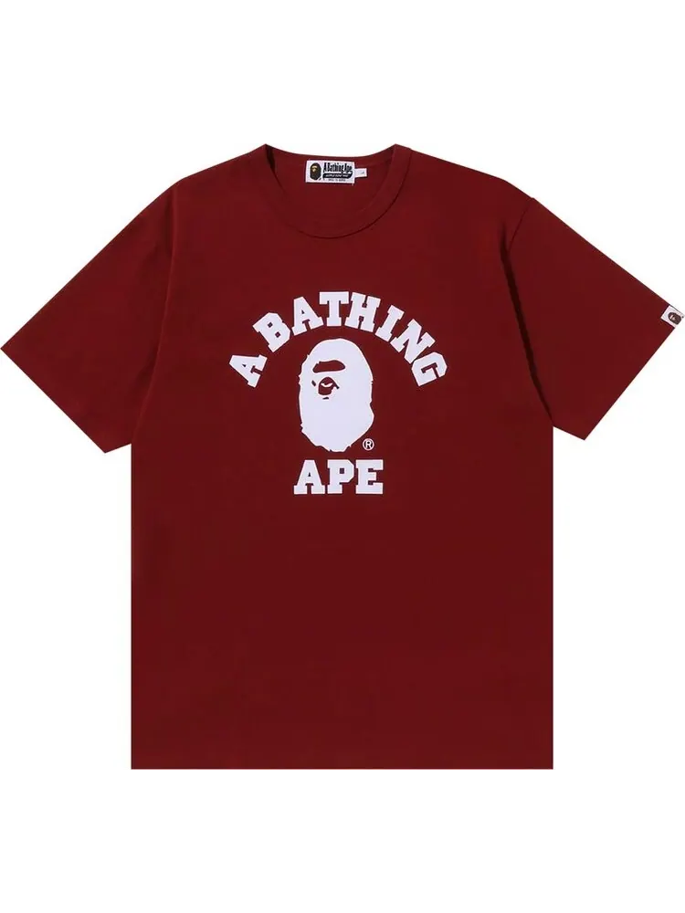 Футболка BAPE College Heavy Weight Tee 'Red' — изображение 1 из 1, красный