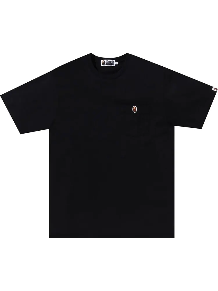 Футболка BAPE Ape Head One Point Pocket Tee 'Black' — изображение 1 из 1, черный
