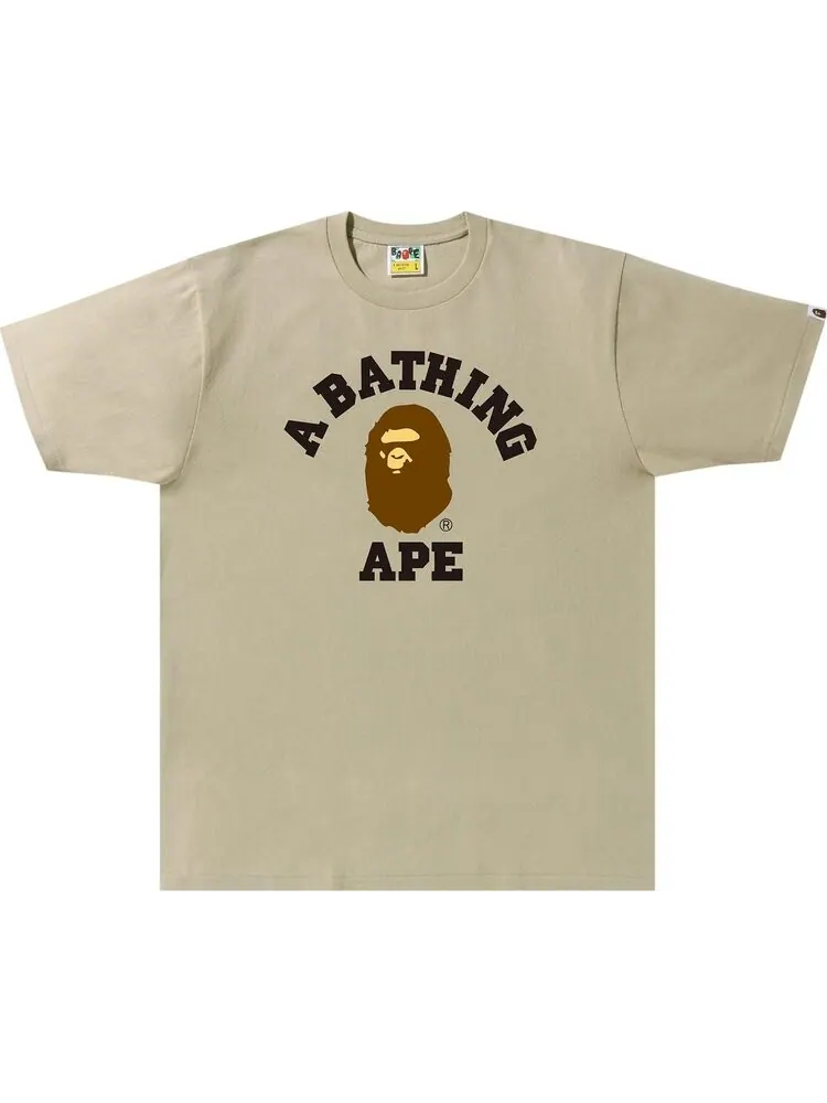 Футболка BAPE College Tee Beige — изображение 1 из 1, бежевый