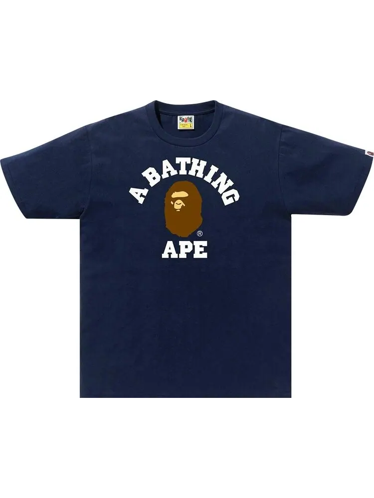 Футболка BAPE College Tee 'Navy' — изображение 1 из 1, синий