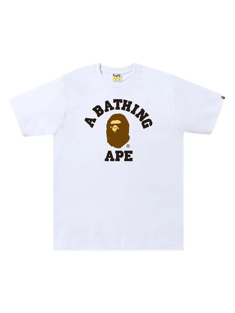 Футболка BAPE College Tee 'White' — изображение 1 из 1, белый