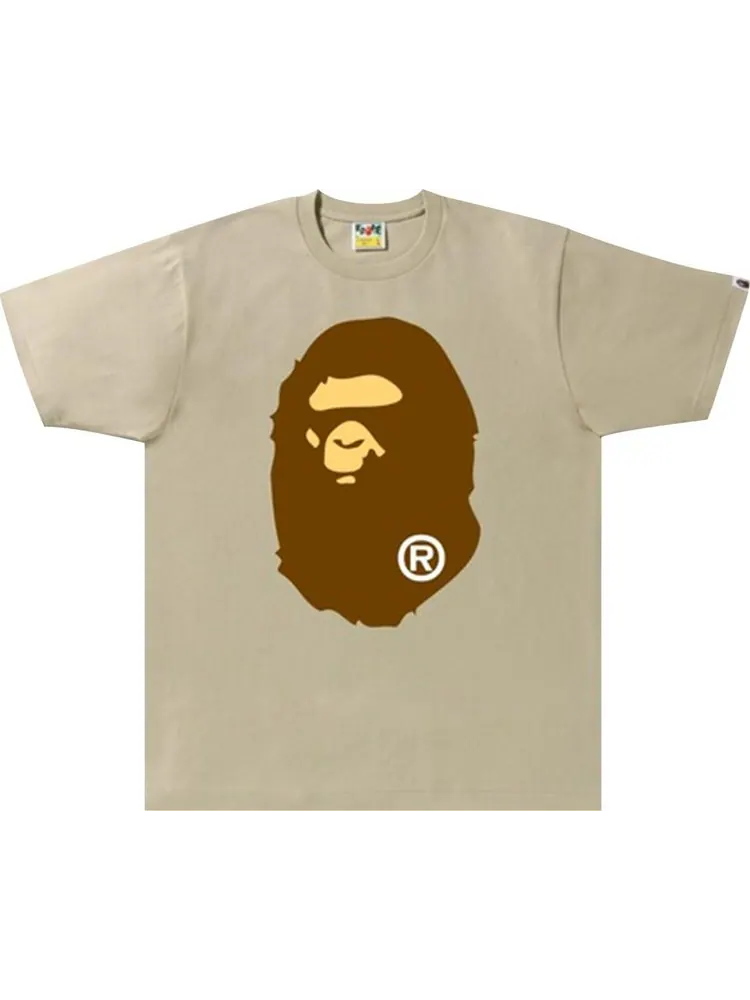Футболка BAPE Big Ape Head Tee 'Beige' — изображение 1 из 2, бежевый