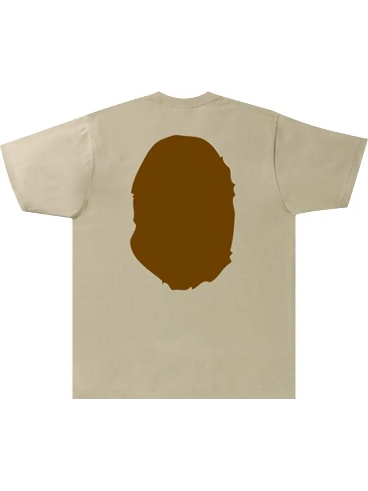Футболка BAPE Big Ape Head Tee 'Beige' — изображение 2 из 2, бежевый