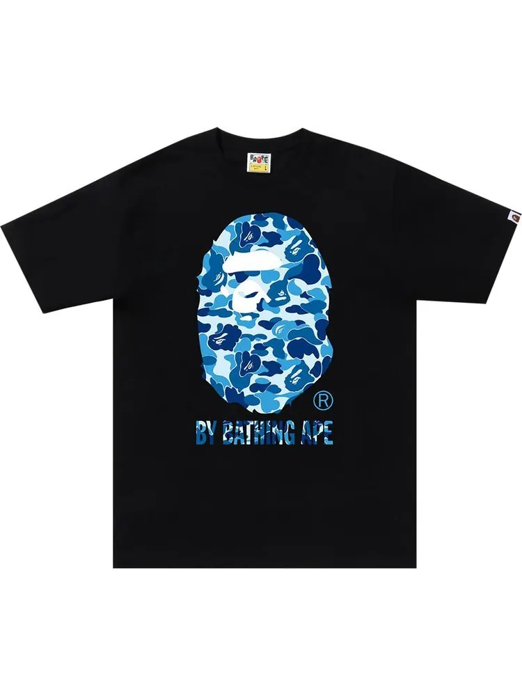 Футболка BAPE ABC Camo By Bathing Ape Tee 'Black/Blue' — изображение 1 из 1, черный
