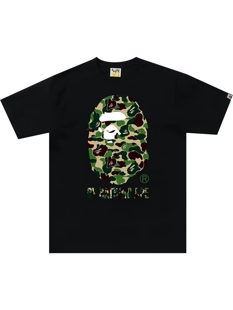 Футболка BAPE ABC Camo By Bathing Ape Tee 'Black/Green' — изображение 1 из 1, черный