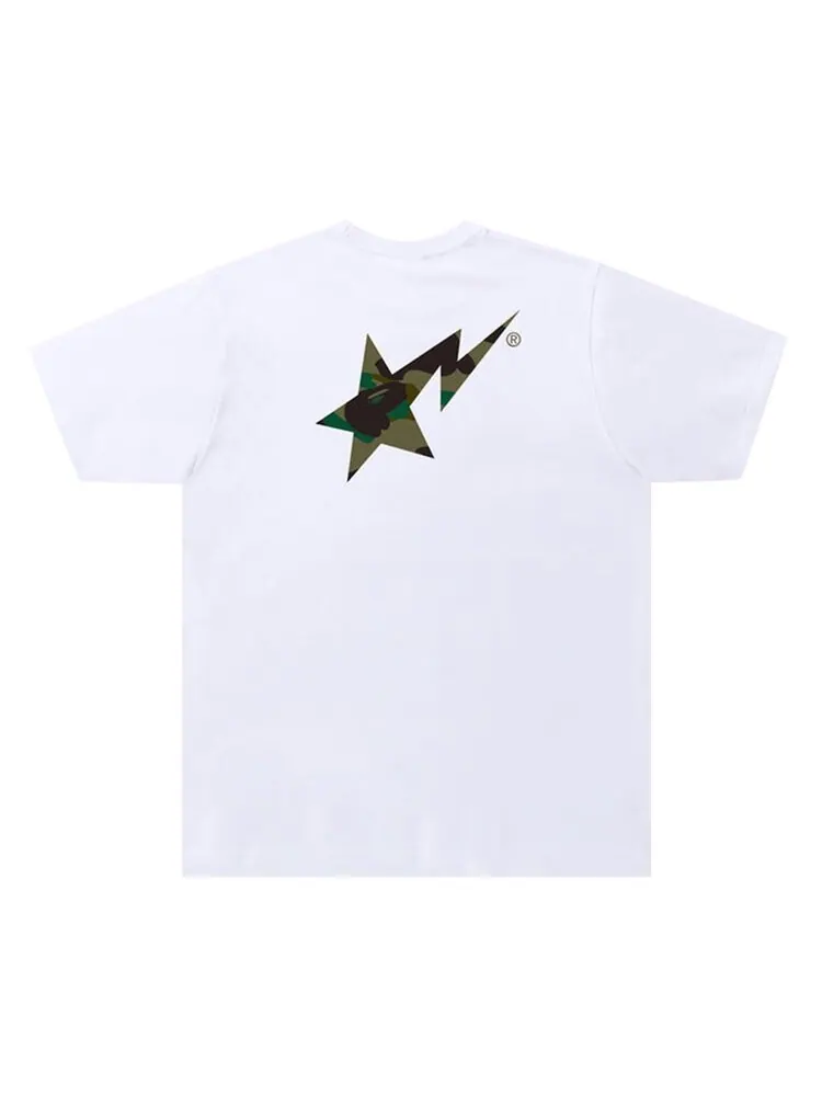 Футболка BAPE Sta 1st Camo Logo Tee 'White/Green' — изображение 2 из 2, белый