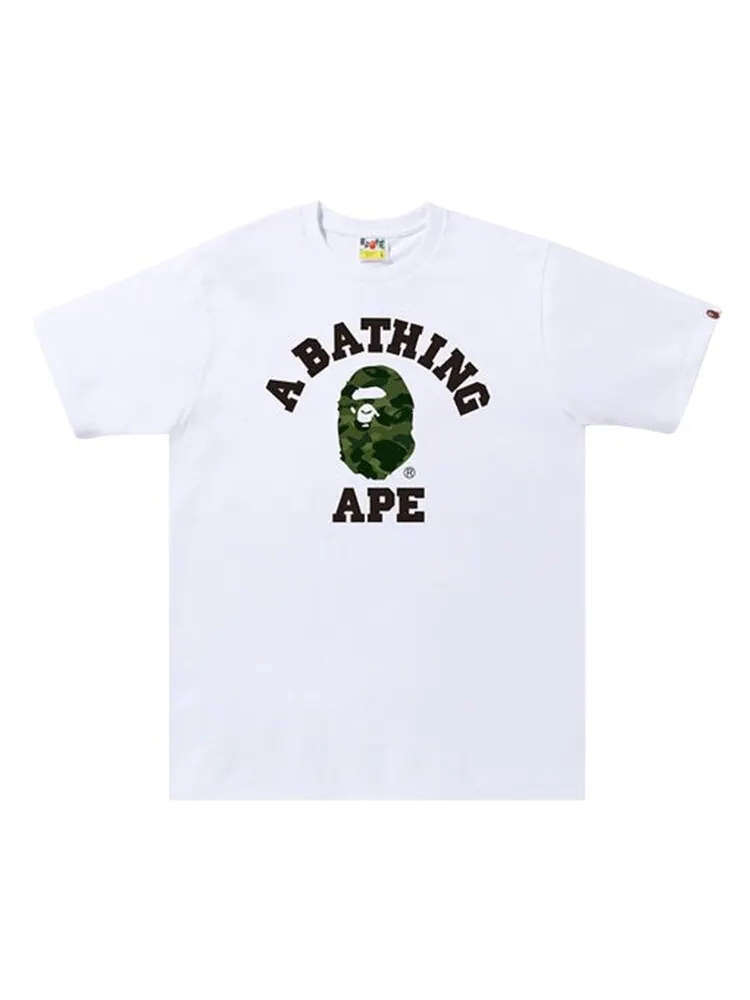 Футболка BAPE Color Camo College Tee 'White/Green' — изображение 1 из 1, белый