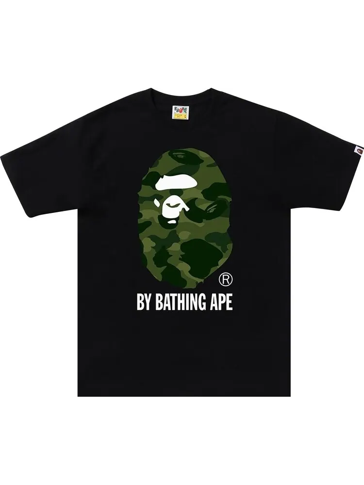 Футболка BAPE Color Camo By Bathing Ape Tee 'Black/Green' — изображение 1 из 1, черный