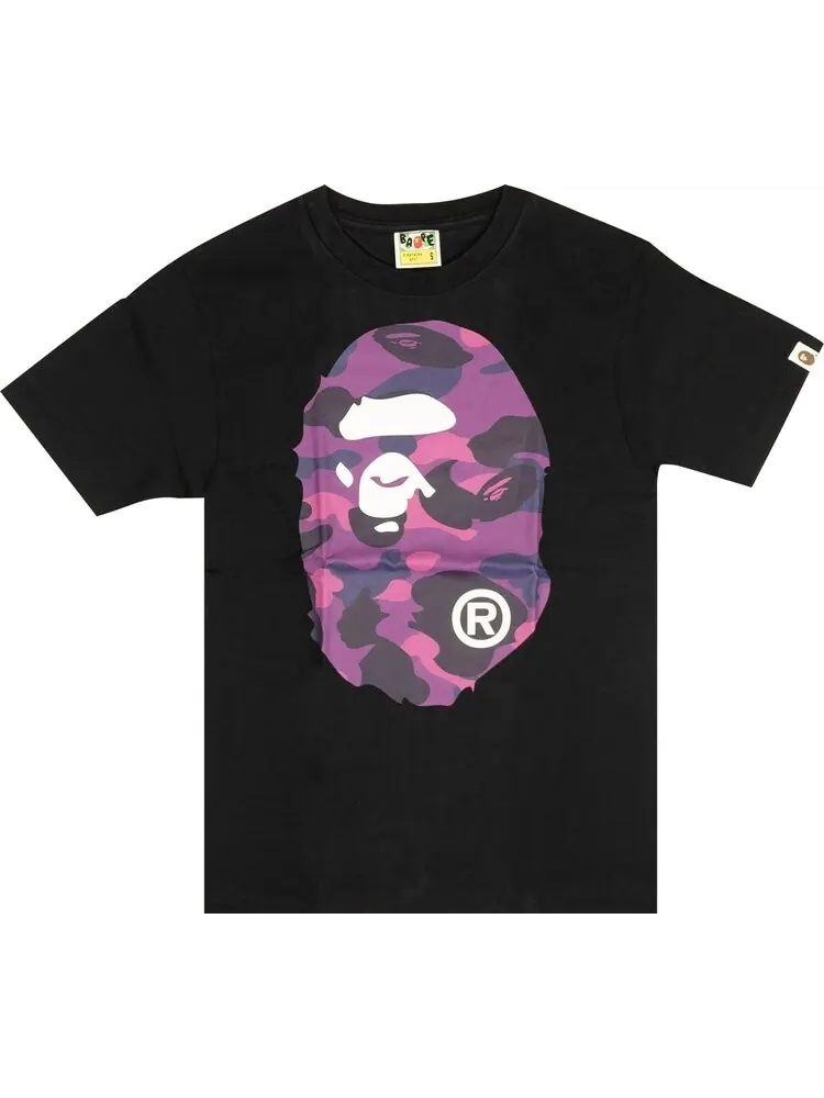Футболка BAPE Color Camo Big Ape Head Tee 'Black' — изображение 1 из 1, черный