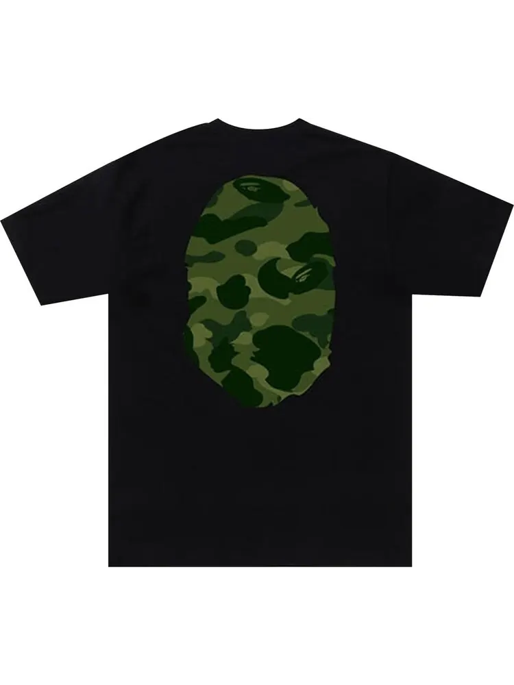 Футболка BAPE Color Camo Big Ape Head Tee 'Black/Green' — изображение 2 из 2, черный