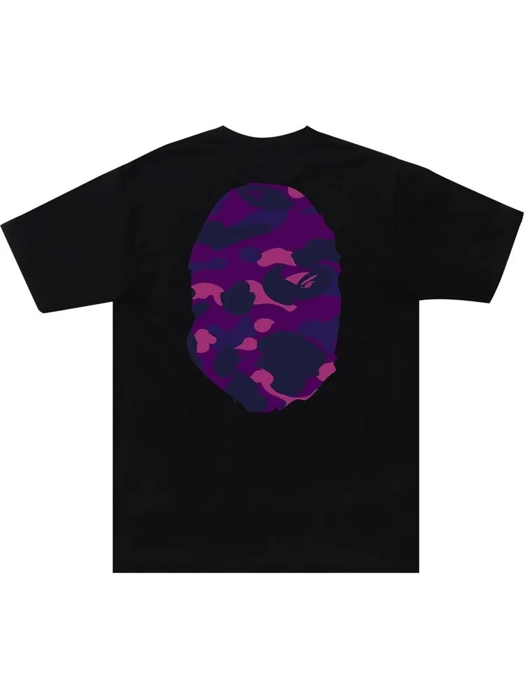 Футболка BAPE Color Camo Big Ape Head Tee Black/Purple — изображение 2 из 2, черный