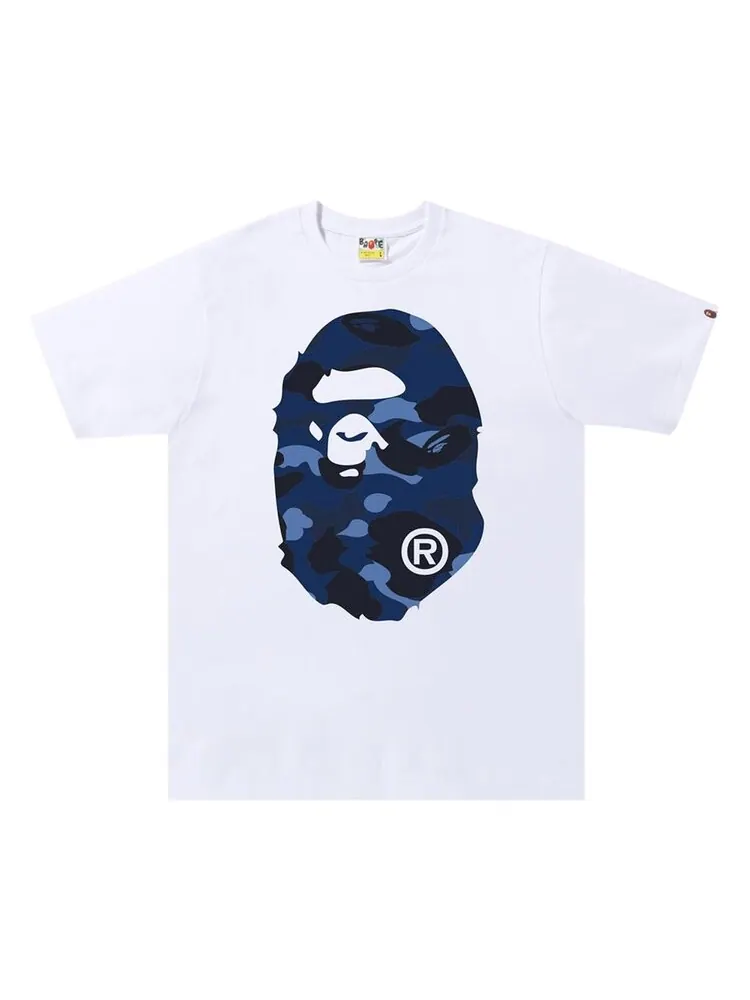 Футболка BAPE Color Camo Big Ape Head Tee 'White/Navy' — изображение 1 из 2, белый