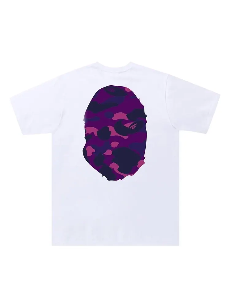 Футболка BAPE Color Camo Big Ape Head Tee 'White/Purple' — изображение 2 из 2, белый
