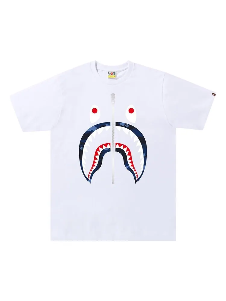 Футболка BAPE Color Camo Shark Tee 'White/Navy' — изображение 1 из 1, белый
