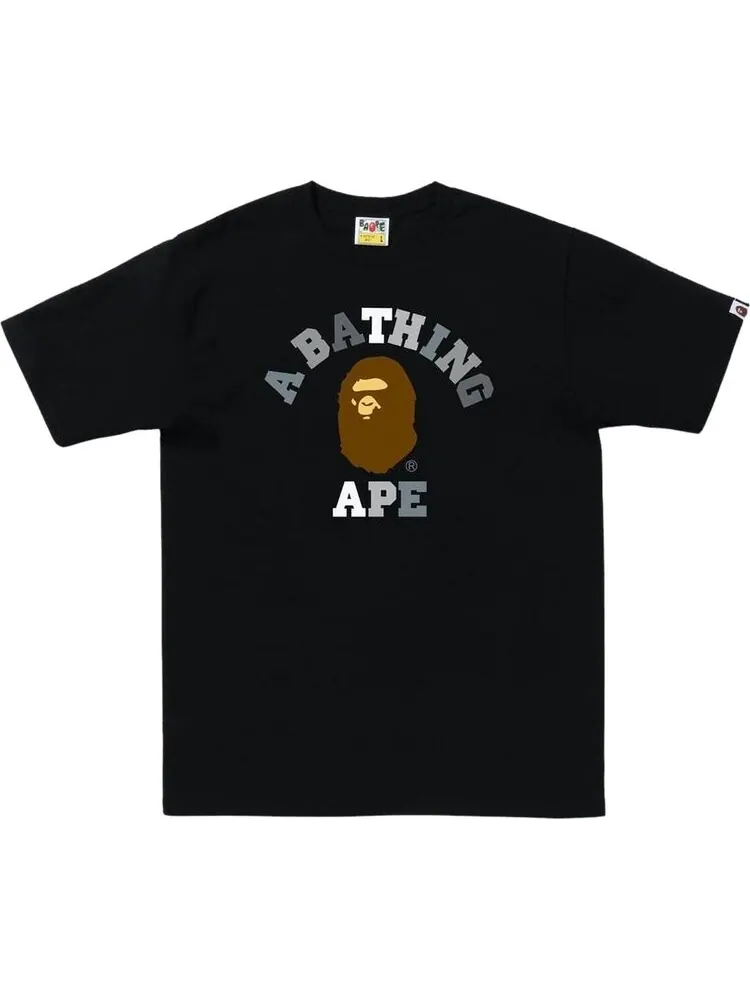 Футболка BAPE Colors College Tee 'Black' — изображение 1 из 1, черный