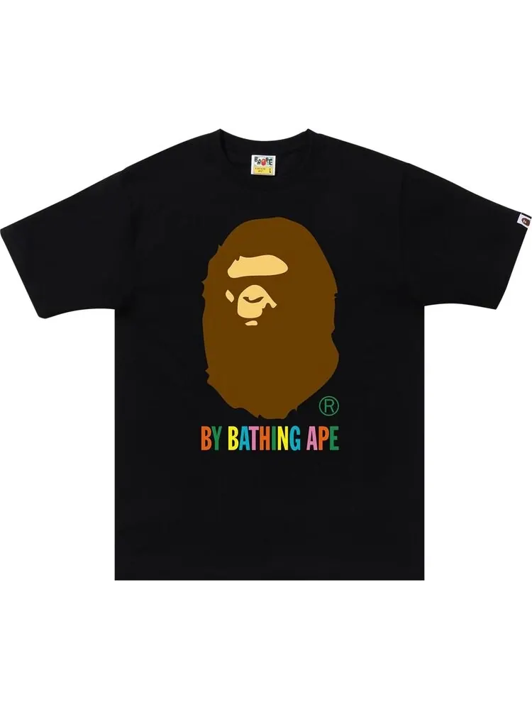 Футболка BAPE Colors By Bathing Ape Tee 'Black/Multicolor' — изображение 1 из 1, черный