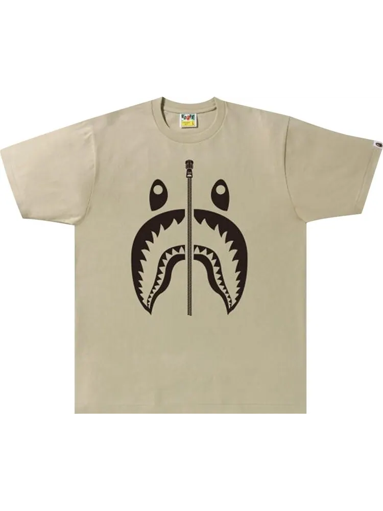 Футболка BAPE Bicolor Shark Tee 'Beige' — изображение 1 из 1, бежевый