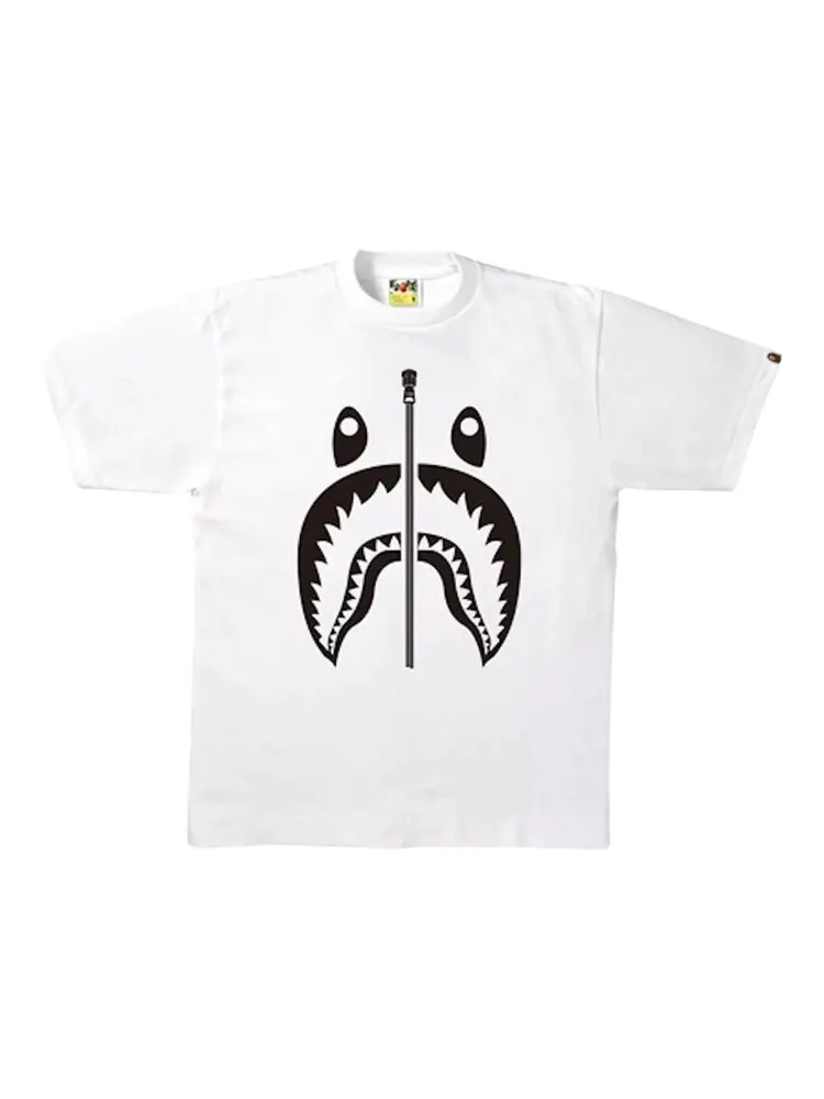 Футболка BAPE Bicolor Shark Tee 'White' — изображение 1 из 1, белый