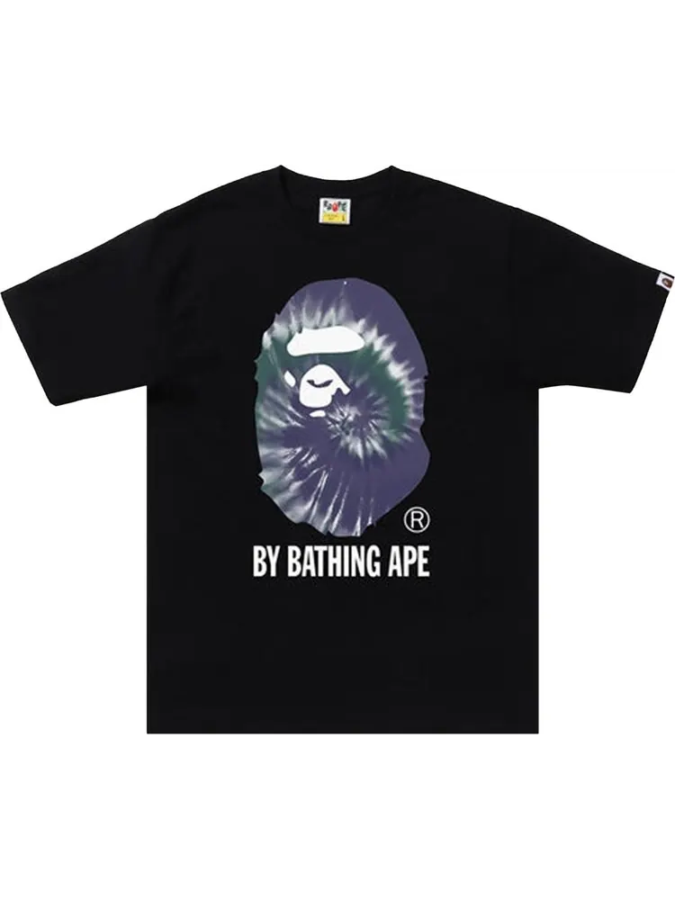 Футболка BAPE Tie Dye By Bathing Ape Tee 'Black/Purple' — изображение 1 из 1, черный