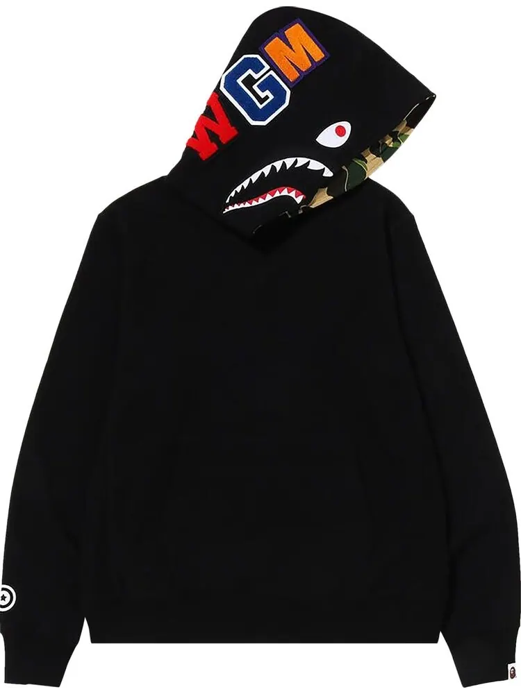 Худи BAPE Shark Pullover Hoodie 'Black' — изображение 1 из 2, черный
