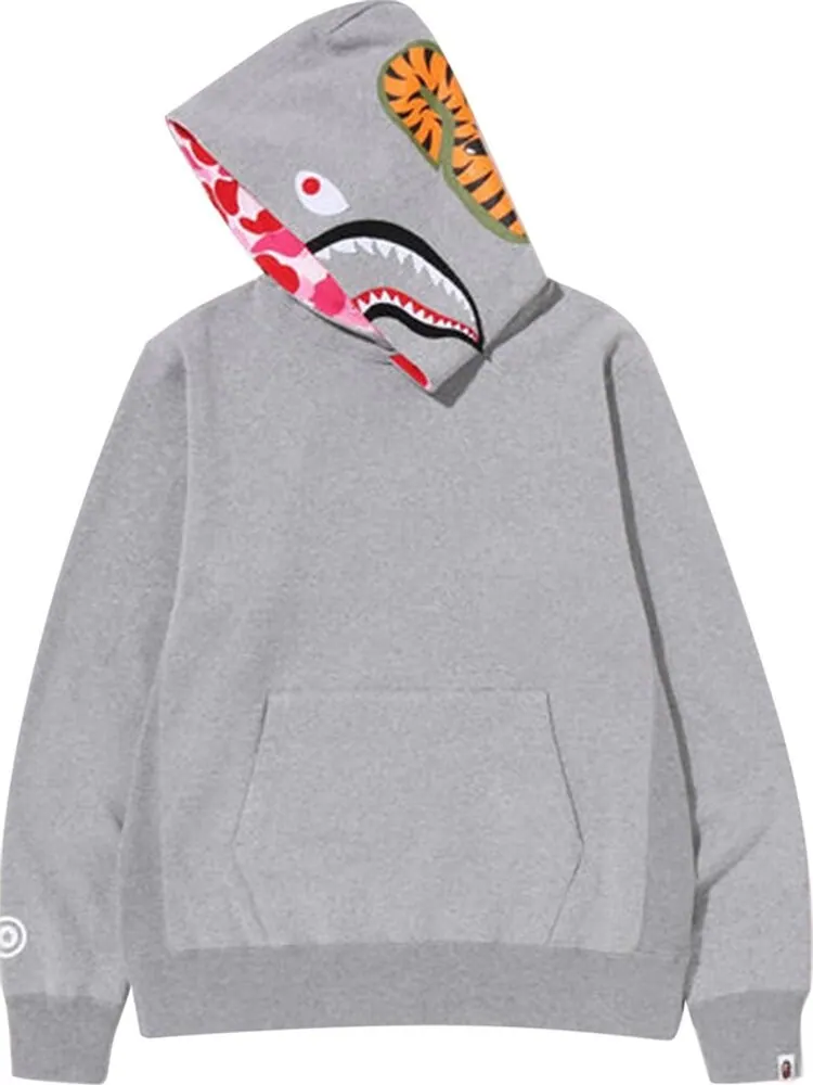 Худи BAPE Shark Pullover Hoodie 'Grey' — изображение 2 из 2, серый