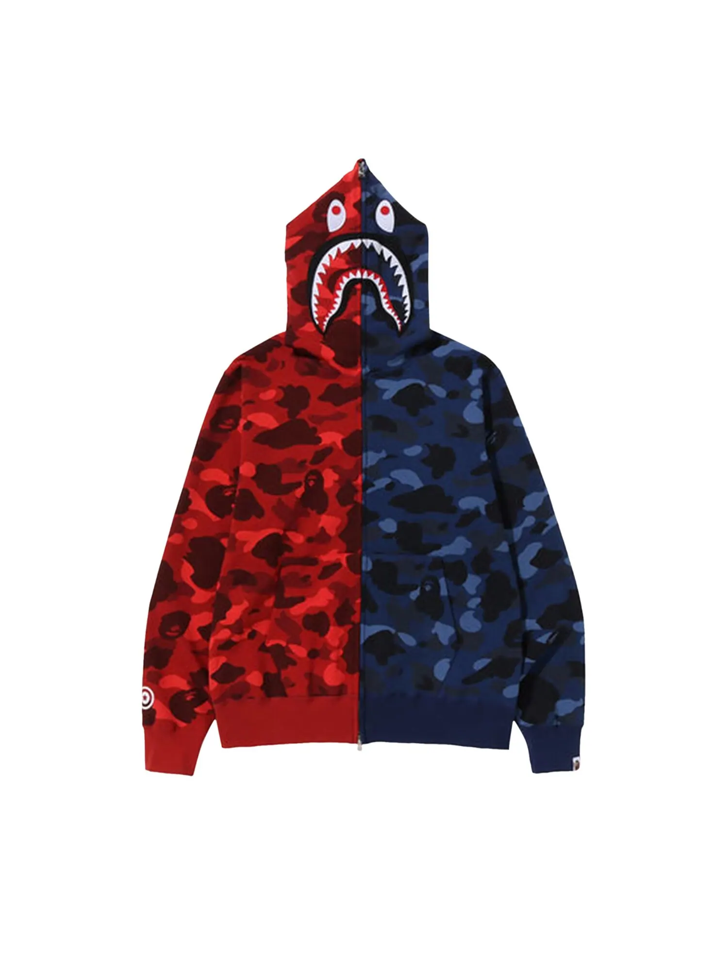 Толстовка на молнии с камуфляжным принтом BAPE Color Camo Shark