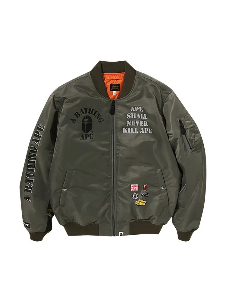 Куртка BAPE Stencil Loose Fit Ma-1 — изображение 1 из 2, оливковый