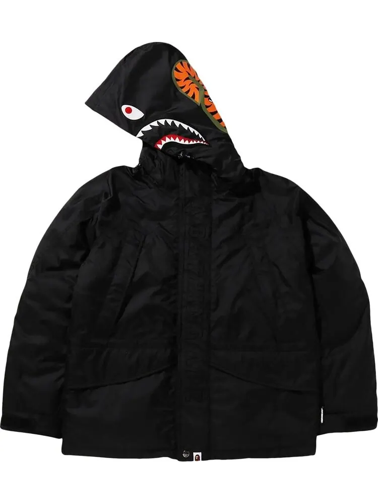 Куртка BAPE Shark Snowboard Down Jacket 'Black' — изображение 1 из 1, черный