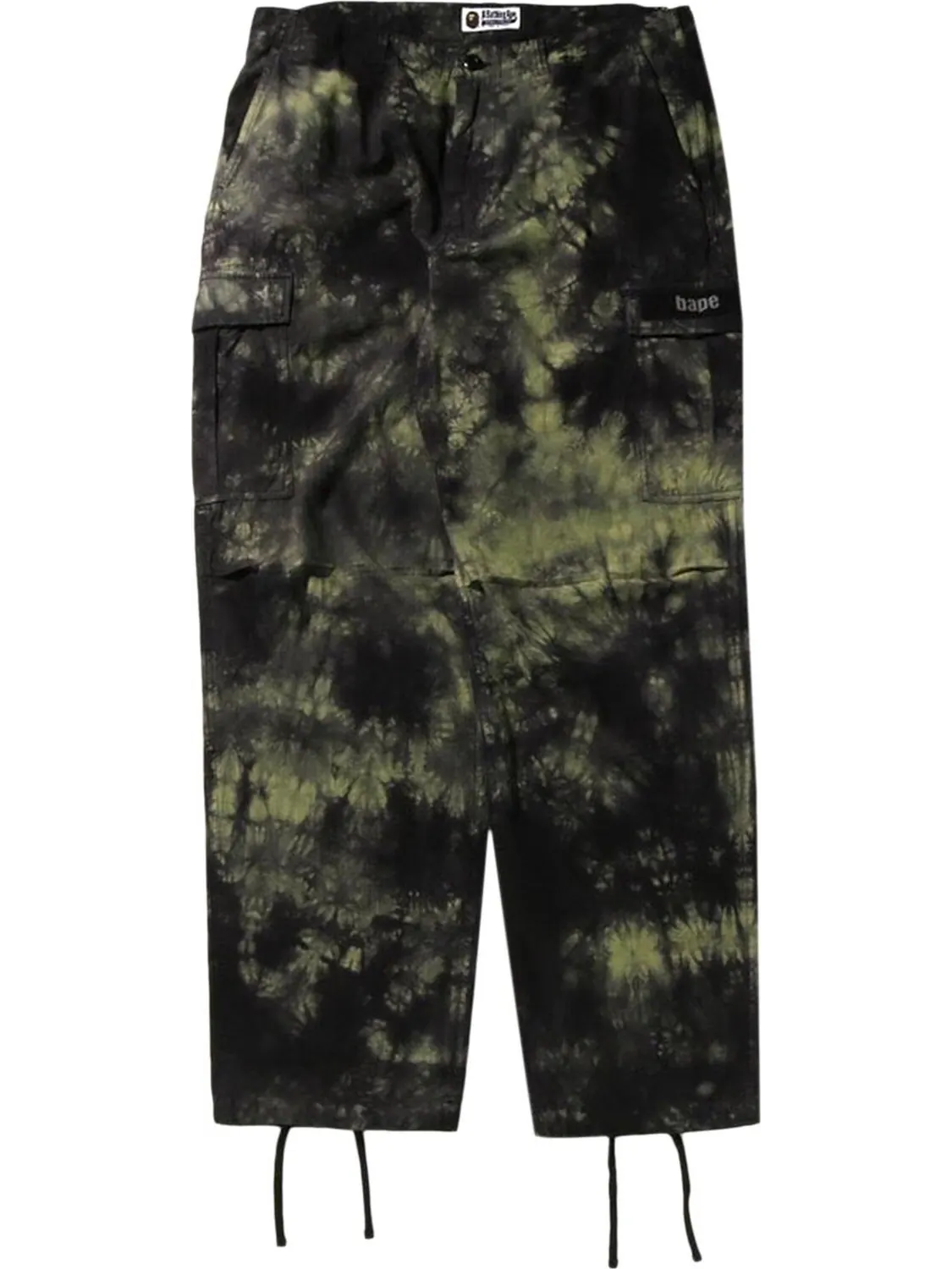 Брюки BAPE Tie Dye Relaxed Fit 6 Pocket Pants Black — изображение 1 из 2, черный