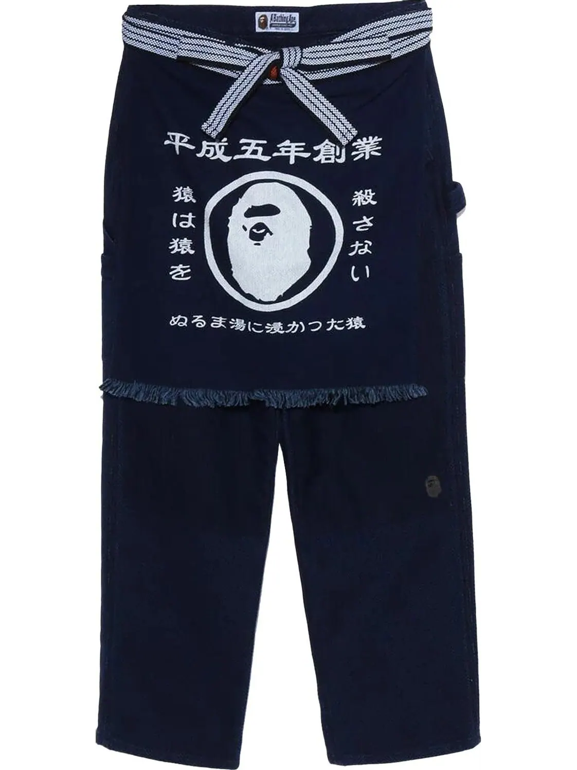 Брюки BAPE Sashiko Painter Pants 'Indigo' — изображение 1 из 3, синий
