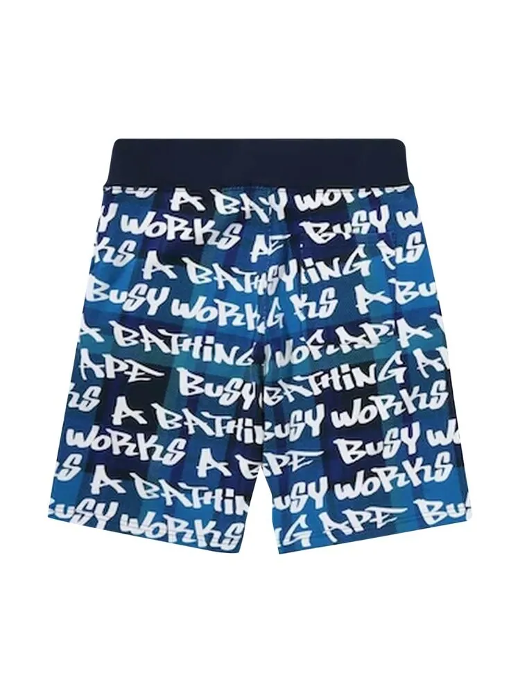 Шорты BAPE Graffiti Check Shorts — изображение 2 из 2, синий