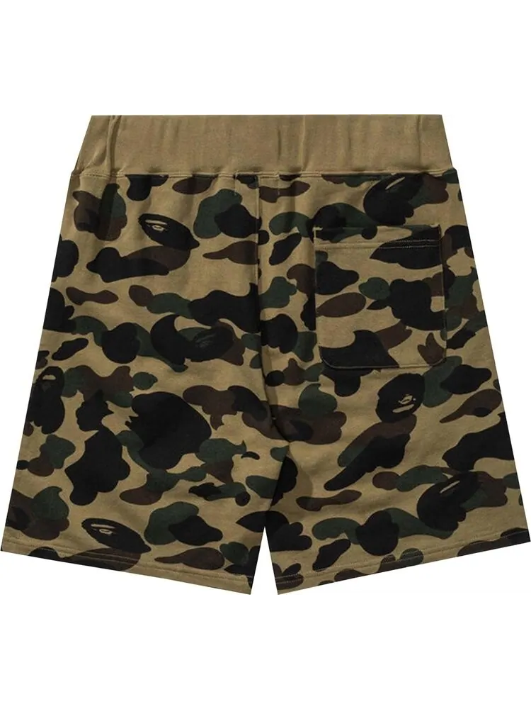 Спортивные шорты BAPE 1st Camo Sweatshorts 'Green' — изображение 2 из 2, зеленый