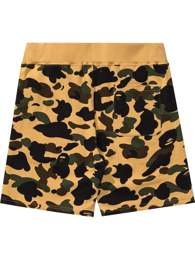 Спортивные шорты BAPE 1st Camo Sweatshorts 'Yellow' — изображение 2 из 2, желтый