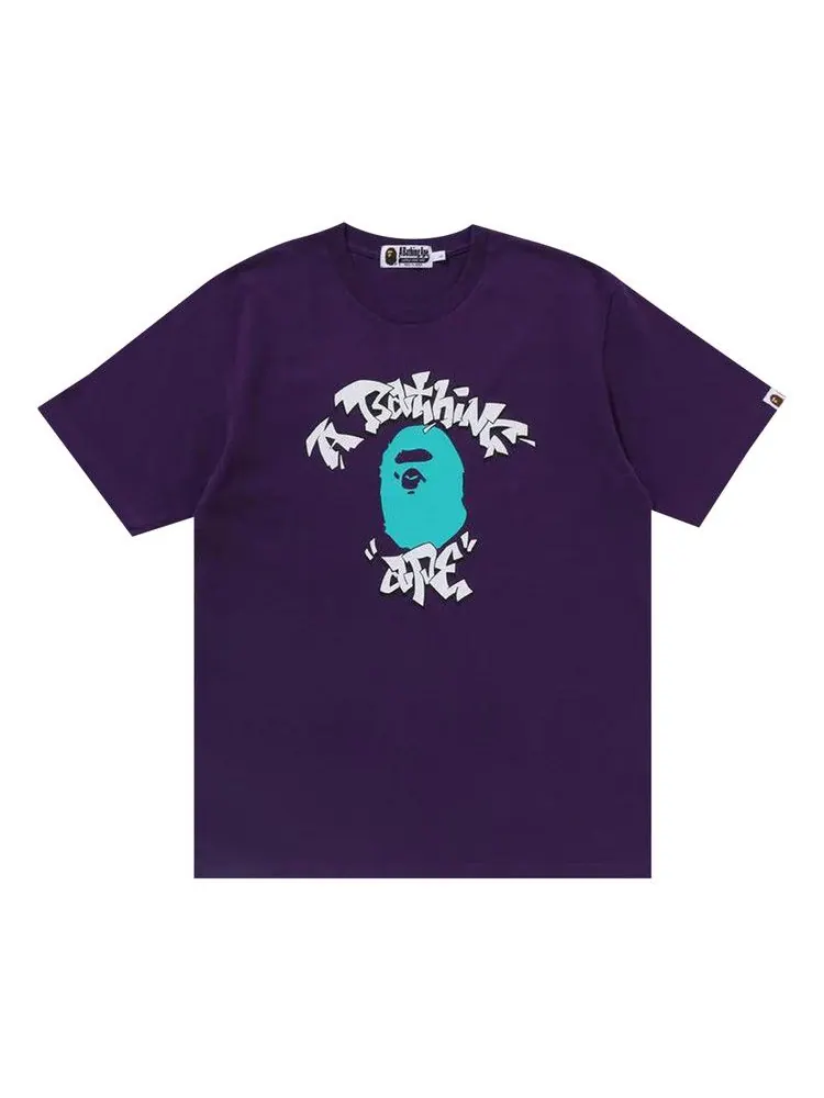 Футболка BAPE Graffiti College Tee 'Purple' — изображение 1 из 1, фиолетовый