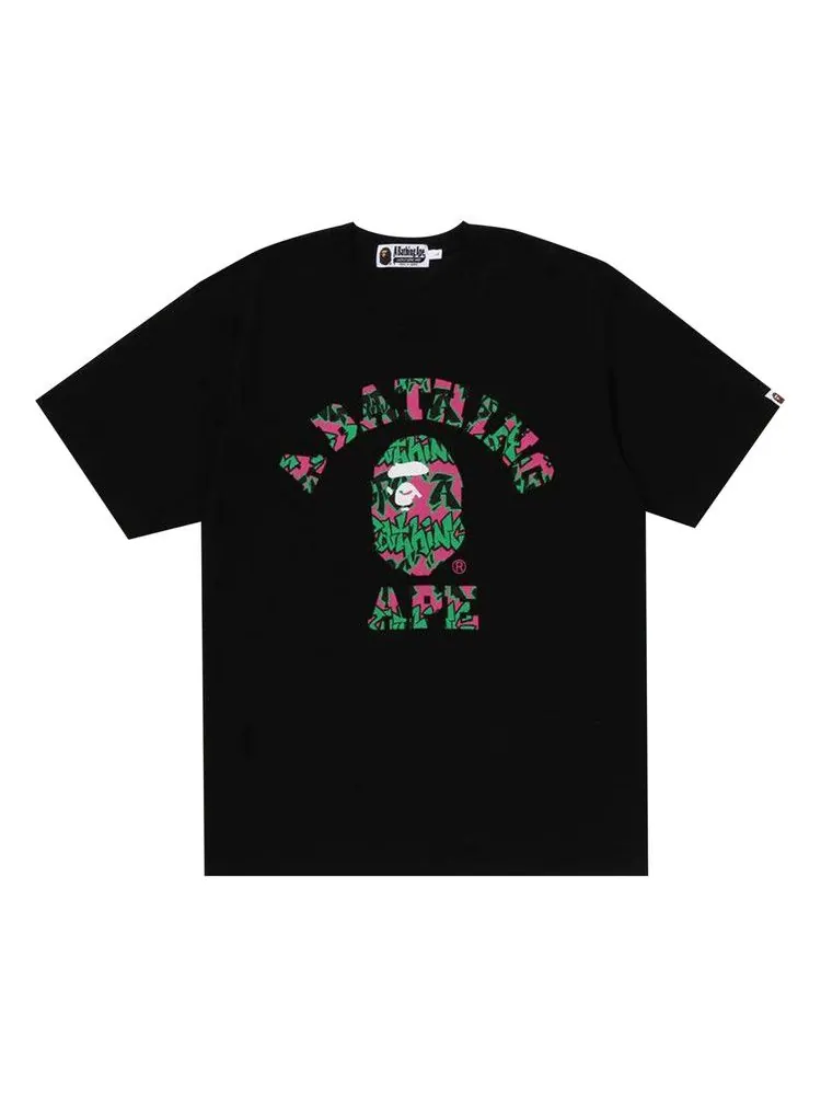 Футболка BAPE Graffiti Pattern College Tee — изображение 1 из 1, черный