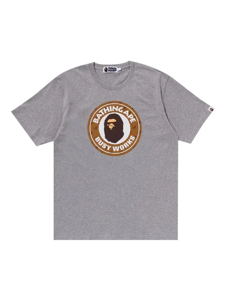 Футболка BAPE Cloud Head Monogram Busy Works Tee — изображение 1 из 1, серый