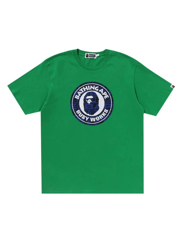 Футболка BAPE Lux Sport Pattern Busy Works Tee — изображение 1 из 1, зеленый